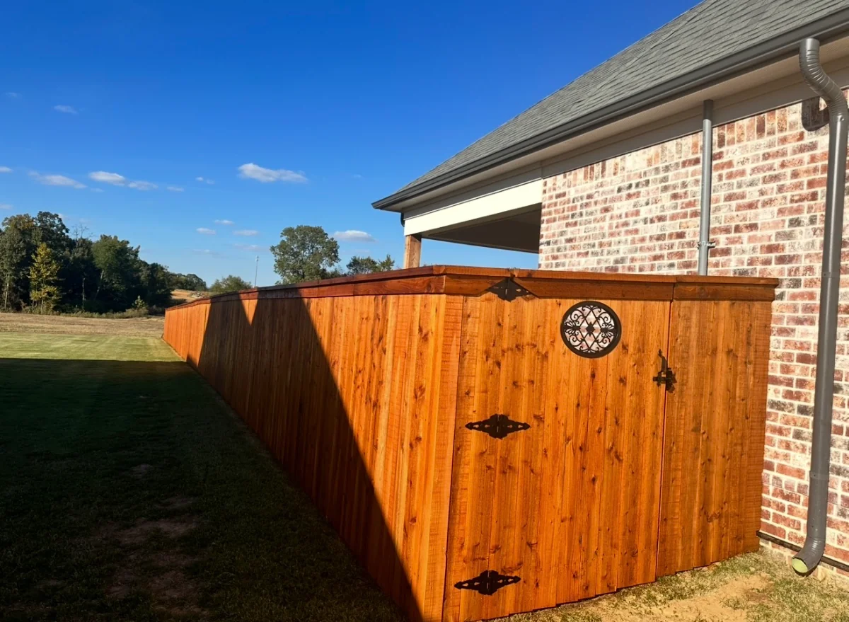 Cedar Cap & Trim fence installed by The Fence Company